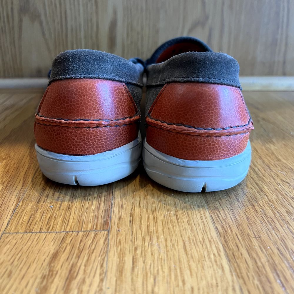 Allen Edmonds Navy Pier Green Orange Suede Loafers Shoes Mens Size 9‎ Rare - Picture 3 of 8